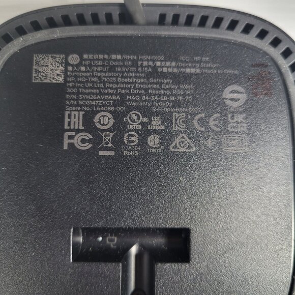 HP USB-C Dock G5 HSN-IX02 5YH26AV#ABA Universal Docking NO AC CORD Multiple Port - Picture 2 of 6